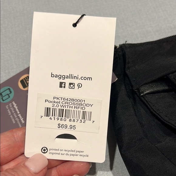 Baggallini Black Pocket 2.0 with RFID Crossbody Bag - Picture 11 of 13